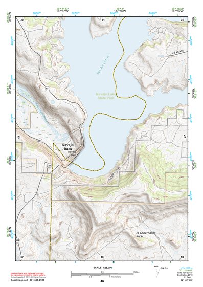 36107NW Page 46 Navajo Reservoir Topo Preview 1