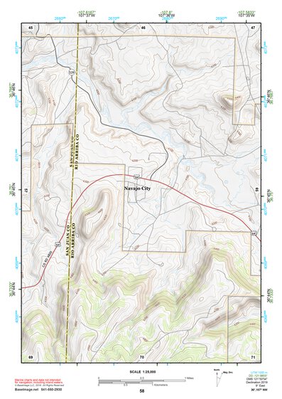 36107NW Page 58 Navajo Reservoir Topo Preview 1