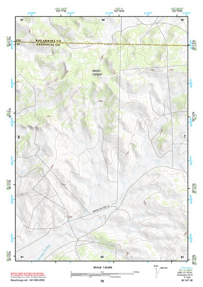 36107SE Page 70 Chaco Canyon Topo Preview 1