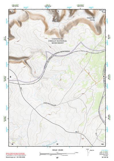 36109SE Page 87 Canyon De Chelly Topo Preview 1
