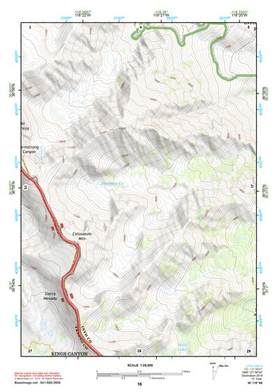 36118NE Page 16 Mount Whitney Topo Preview 1