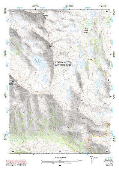 36118NE Page 38 Mount Whitney Topo Preview 1