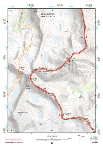 36118NE Page 64 Mount Whitney Topo Preview 1