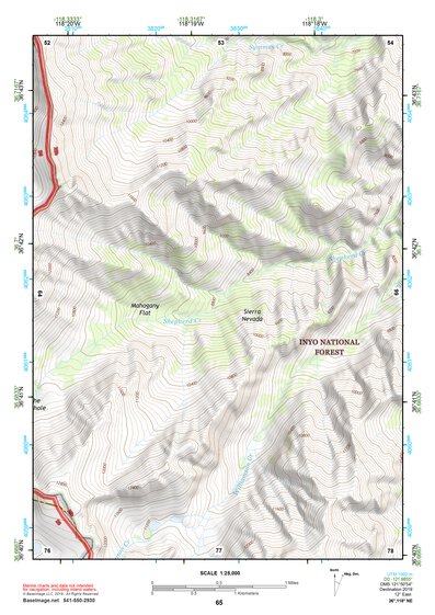 36118NE Page 65 Mount Whitney Topo Preview 1