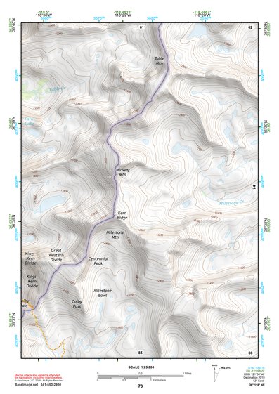 36118NE Page 73 Mount Whitney Topo Preview 1