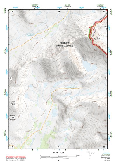 36118NE Page 76 Mount Whitney Topo Preview 1