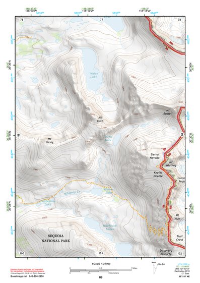 36118NE Page 89 Mount Whitney Topo Preview 1