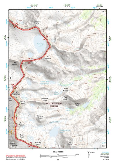 36118NE Page 90 Mount Whitney Topo Preview 1