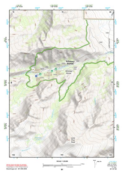 36118NE Page 91 Mount Whitney Topo Preview 1