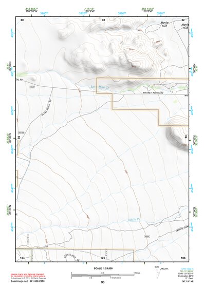 36118NE Page 93 Mount Whitney Topo Preview 1