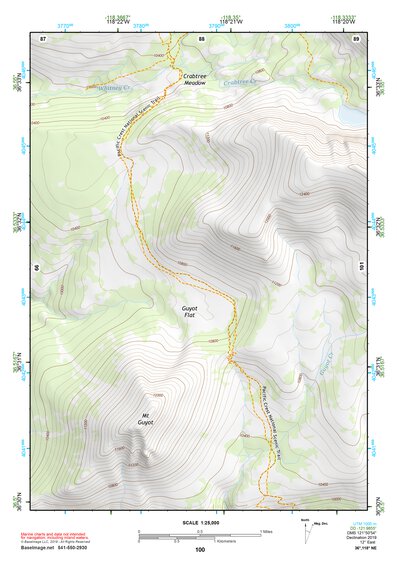 36118NE Page 100 Mount Whitney Topo Preview 1