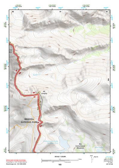 36118NE Page 103 Mount Whitney Topo Preview 1