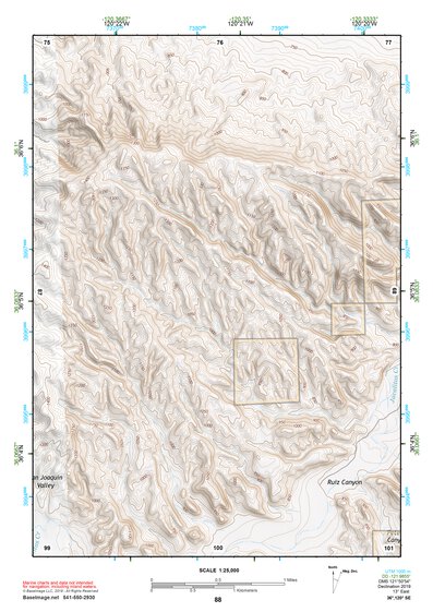 36120SE Page 88 Coalinga Topo Preview 1