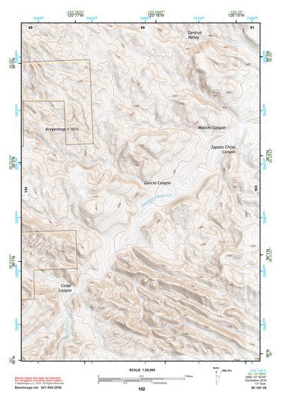 36120SE Page 102 Coalinga Topo Preview 1