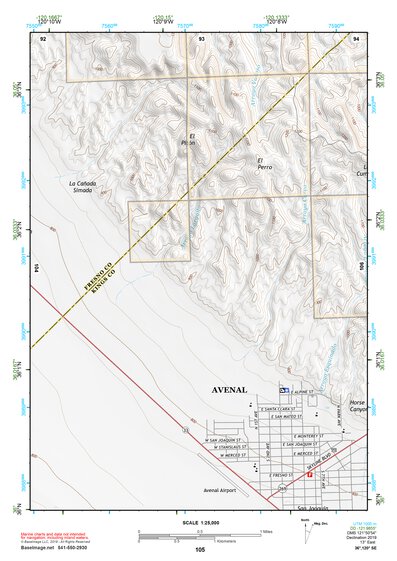 36120SE Page 105 Coalinga Topo Preview 1