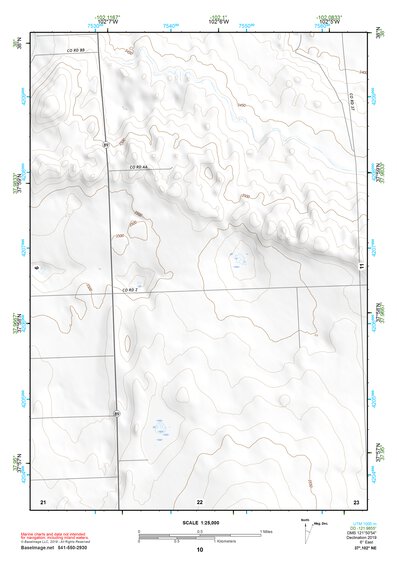 37102NE Page 10 Two Buttes Reservoir Topo Preview 1