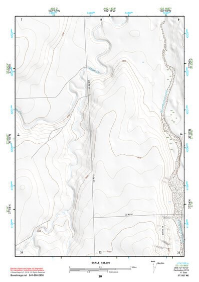 37102NE Page 20 Two Buttes Reservoir Topo Preview 1