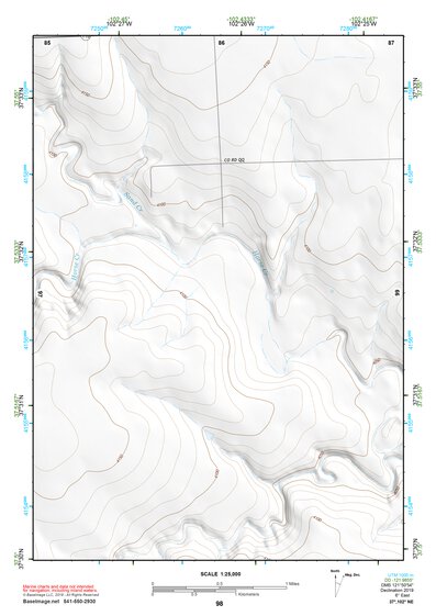 37102NE Page 98 Two Buttes Reservoir Topo Preview 1