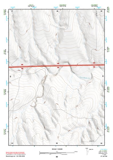 37102NW Page 80 Two Buttes Reservoir Topo Preview 1
