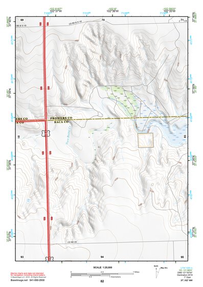 37102NW Page 82 Two Buttes Reservoir Topo Preview 1