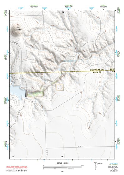 37102NW Page 84 Two Buttes Reservoir Topo Preview 1