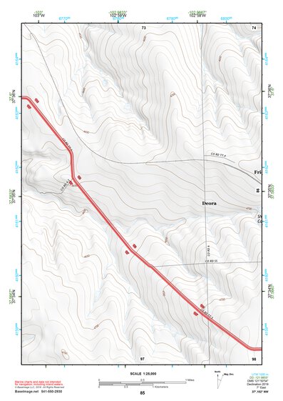 37102NW Page 85 Two Buttes Reservoir Topo Preview 1
