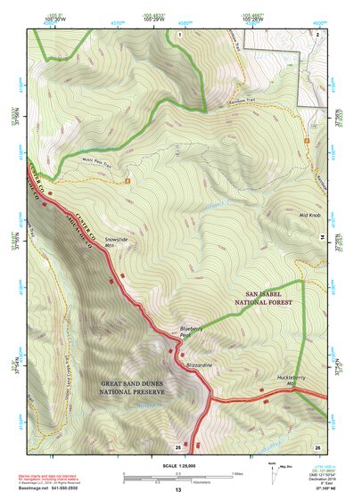 37105NE Page 13 Blanca Peak Topo Preview 1