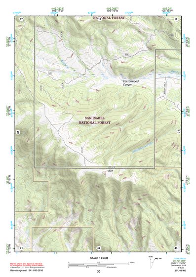 37105NE Page 30 Blanca Peak Topo Preview 1