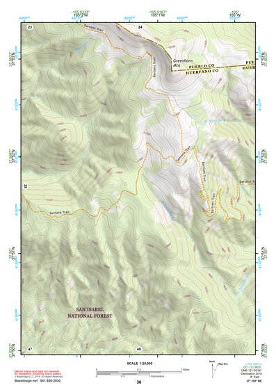 37105NE Page 36 Blanca Peak Topo Preview 1
