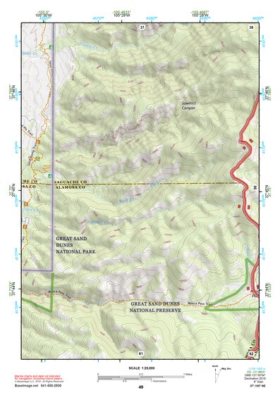 37105NE Page 49 Blanca Peak Topo Preview 1