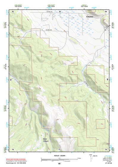 37105NE Page 65 Blanca Peak Topo Preview 1