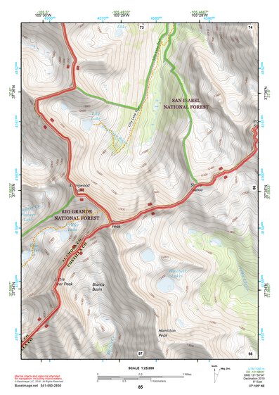 37105NE Page 85 Blanca Peak Topo Preview 1