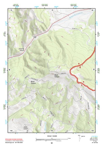 37105NE Page 91 Blanca Peak Topo Preview 1