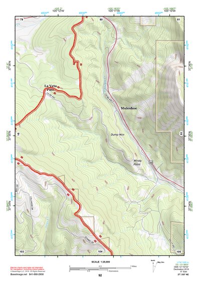 37105NE Page 92 Blanca Peak Topo Preview 1
