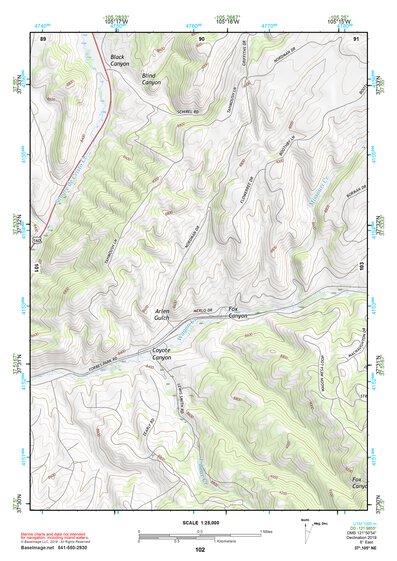37105NE Page 102 Blanca Peak Topo Preview 1