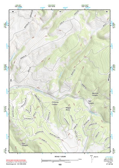 37105NE Page 103 Blanca Peak Topo Preview 1