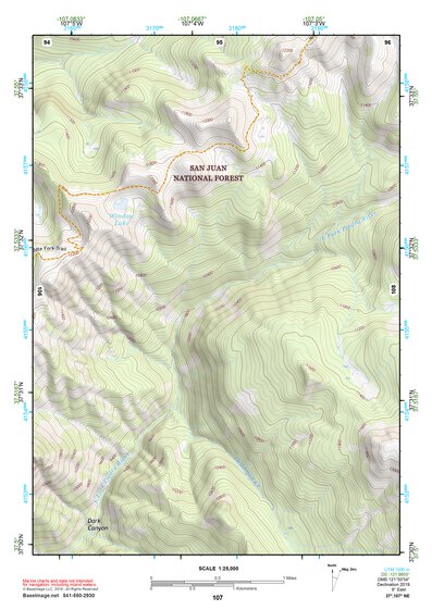 37107NE Page 107 Silverton Topo Preview 1