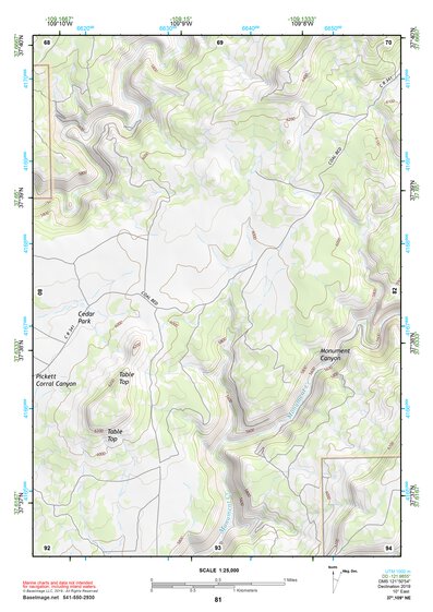 37109NE Page 81 Blanding Topo Preview 1