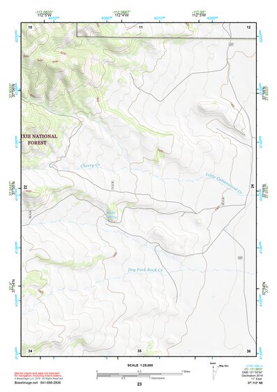 37112NE Page 23 Panguitch Topo Preview 1
