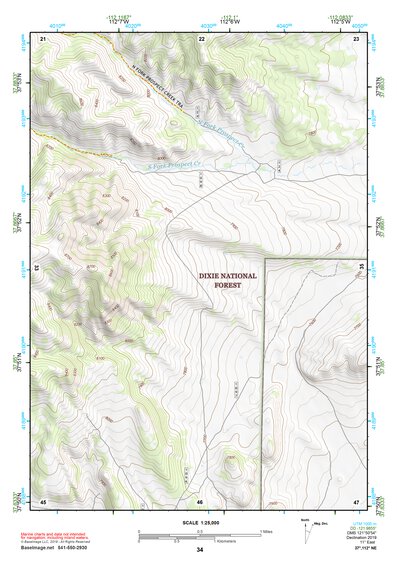 37112NE Page 34 Panguitch Topo Preview 1