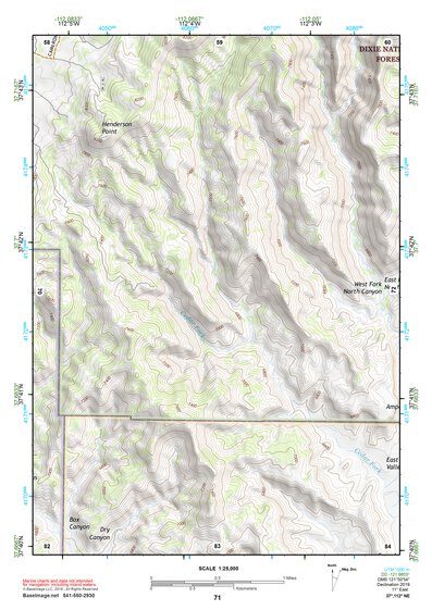 37112NE Page 71 Panguitch Topo Preview 1