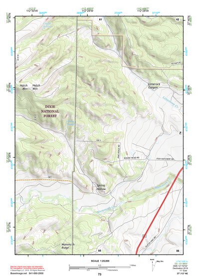 37112NE Page 73 Panguitch Topo Preview 1