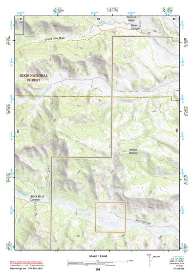 37112NE Page 104 Panguitch Topo Preview 1