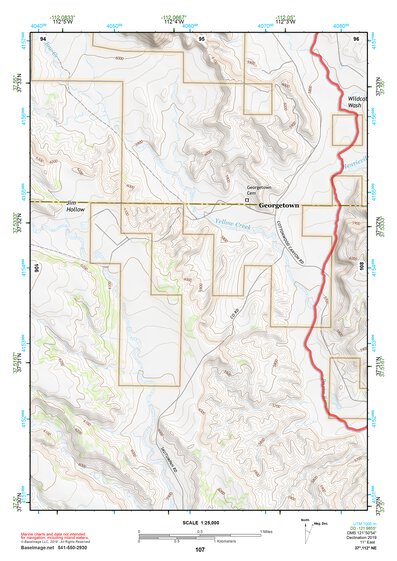 37112NE Page 107 Panguitch Topo Preview 1