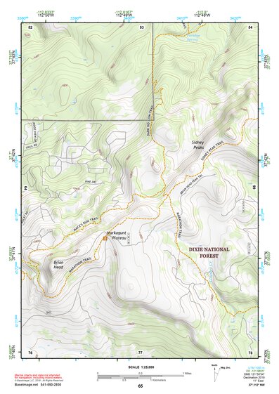 37112NW Page 65 Panguitch Topo Preview 1