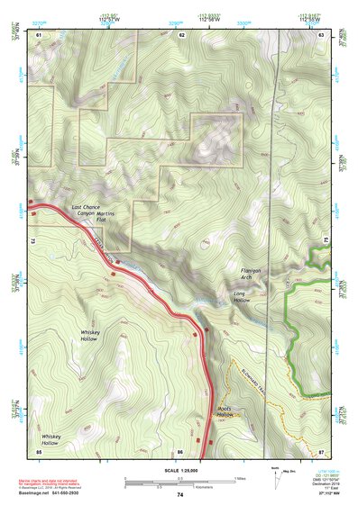 37112NW Page 74 Panguitch Topo Preview 1