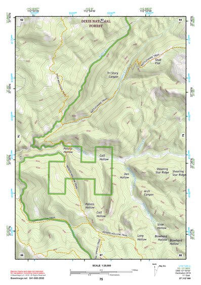 37112NW Page 75 Panguitch Topo Preview 1