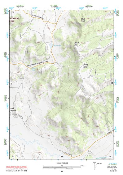 37112NW Page 83 Panguitch Topo Preview 1