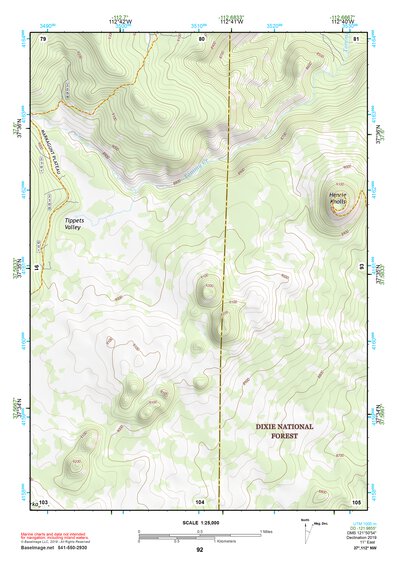 37112NW Page 92 Panguitch Topo Preview 1