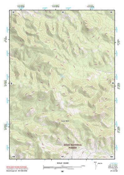 37113NW Page 95 Cedar City Topo Preview 1